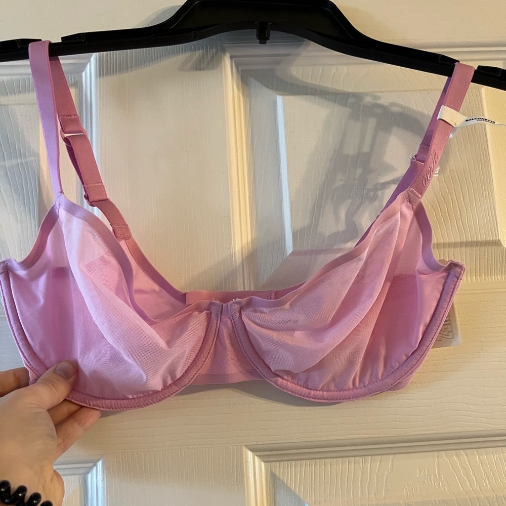 Smoothez Aerie Mesh Unlined Bra Pink 32DDD/32F